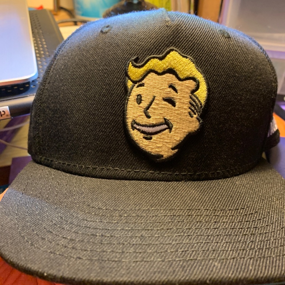 SnapBack Hat Black Wool Fall Out Boy Game Embroidered 2015 Bethesda
